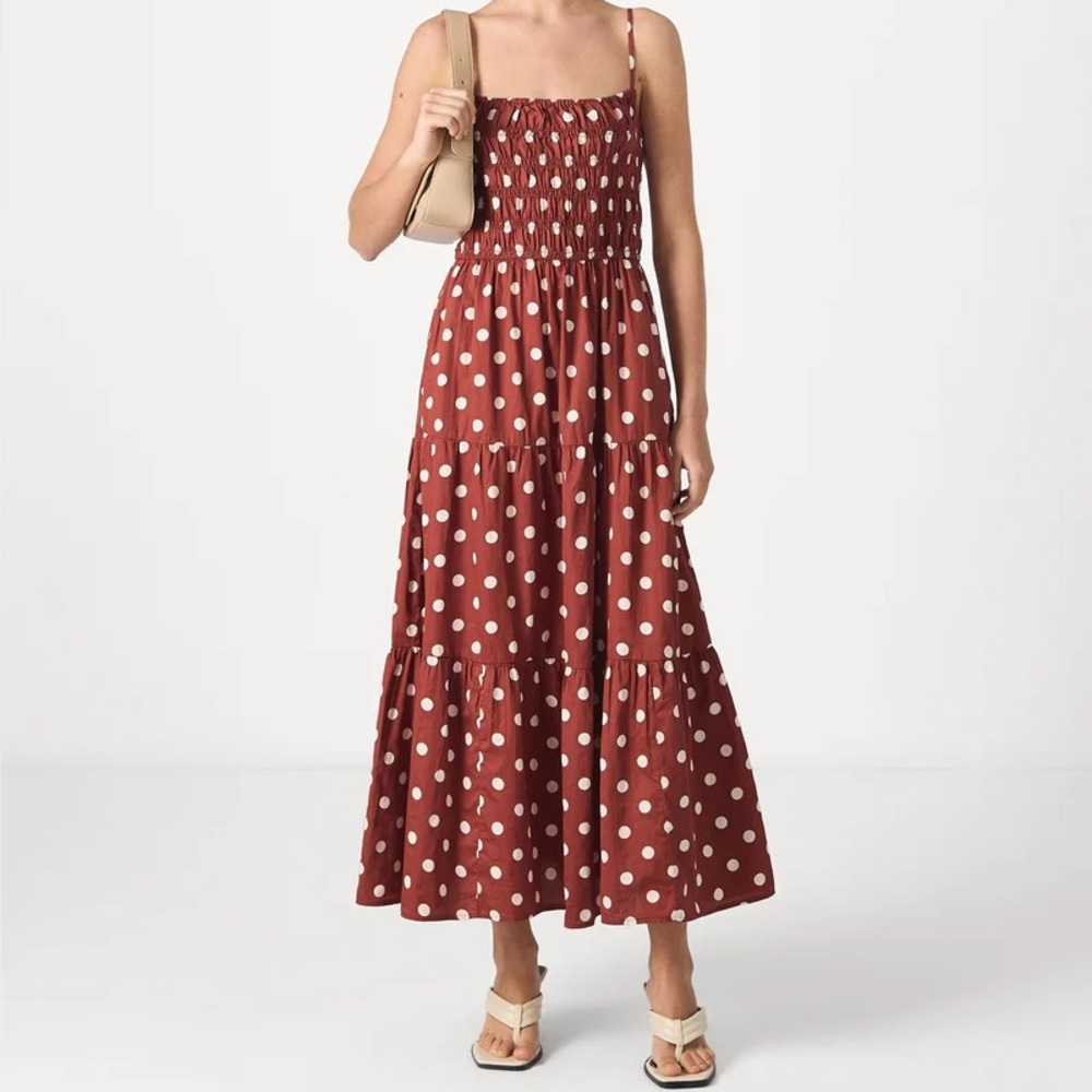 Gap Smocked Tiered Midi Dress